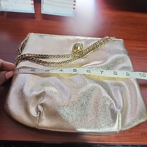 Gold Bag And  SilverVintage Bag With Chain Strap- 2 BAGS FOR 1 PRICE - Picture 3 of 9